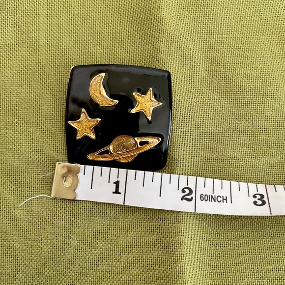 Vintage Celestial Earrings Sun Moon Oversized Retro Jewelry - Picture 4 of 4